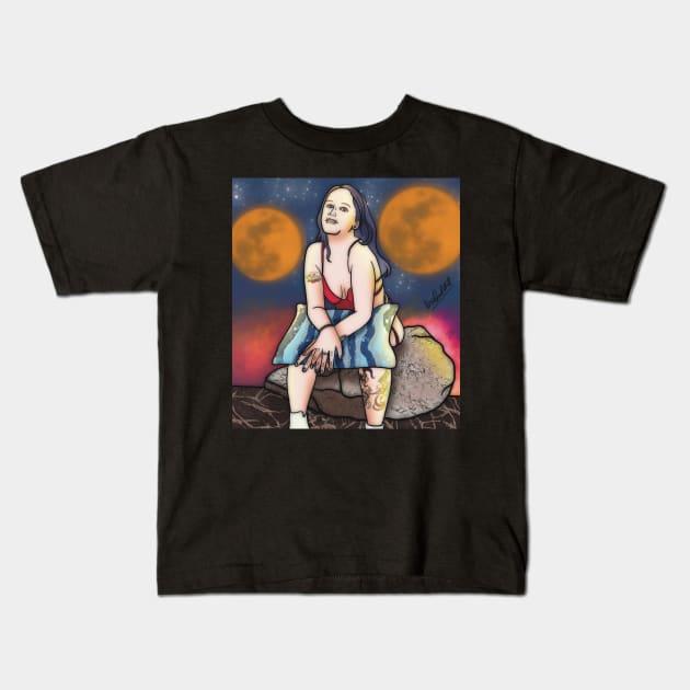 Beauty On a Distant Planet Kids T-Shirt by Dr Paul Art